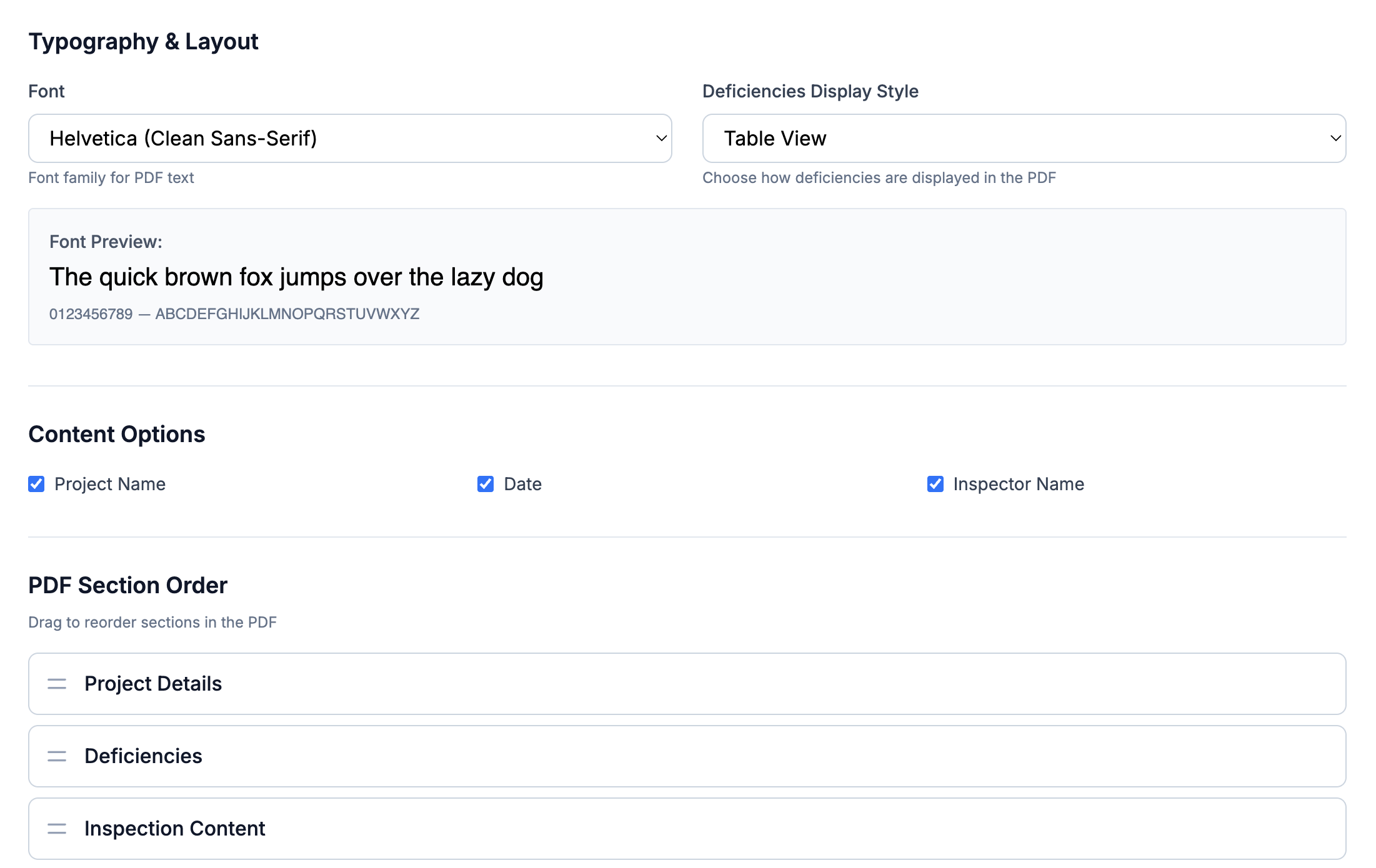 Template Builder Interface
